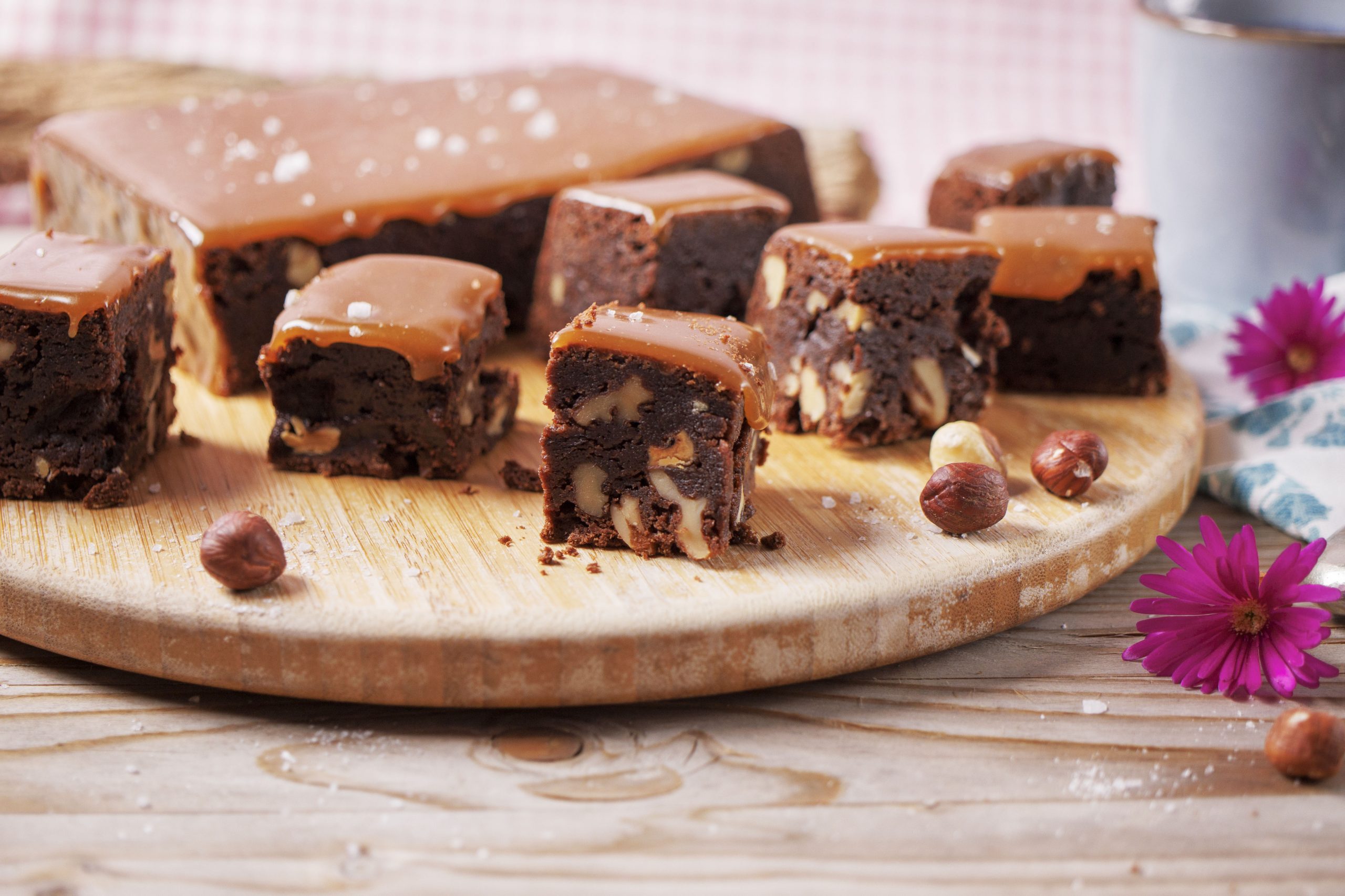 Brownies met karamel en zeezout