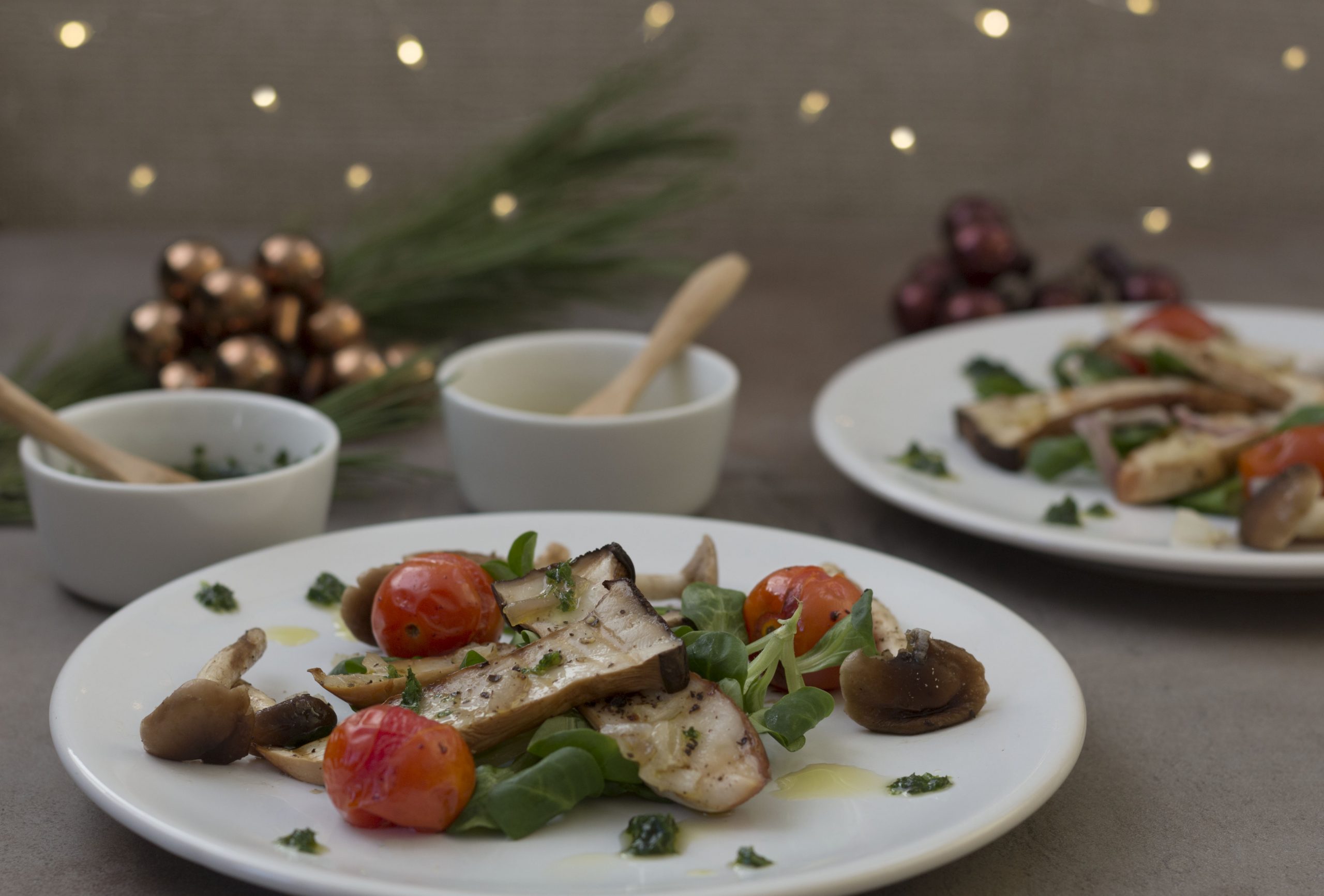 Ensalada de setas King oyster