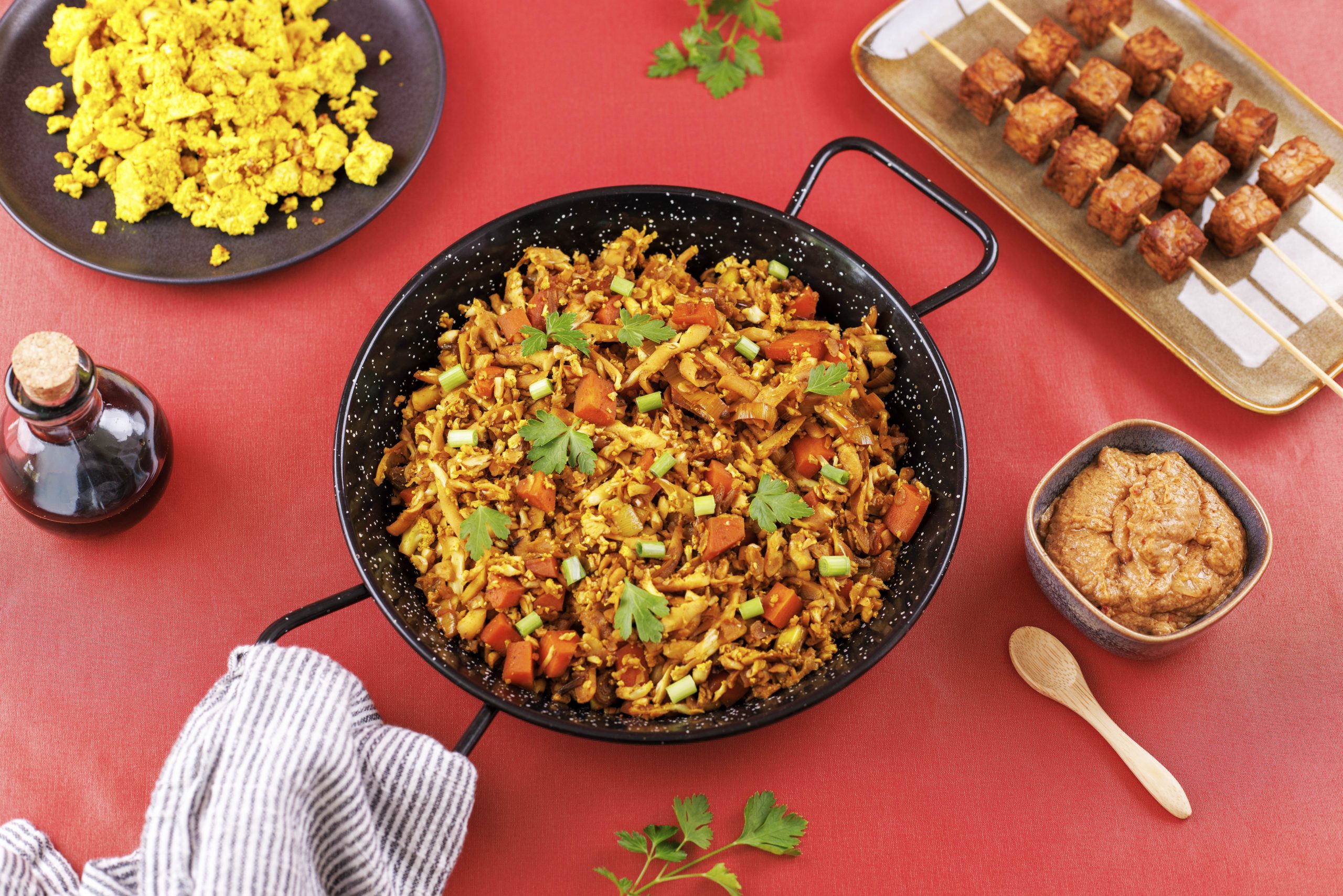 Arroz frito de coliflor (Vegano)